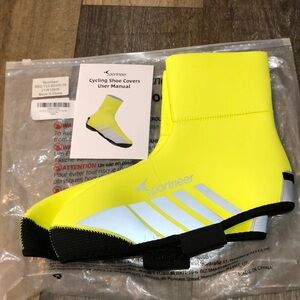 Bike Shoe Cover Warmer Cycling Shoe Covers Warm Windproof Overshoes Neon XXL